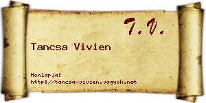 Tancsa Vivien névjegykártya